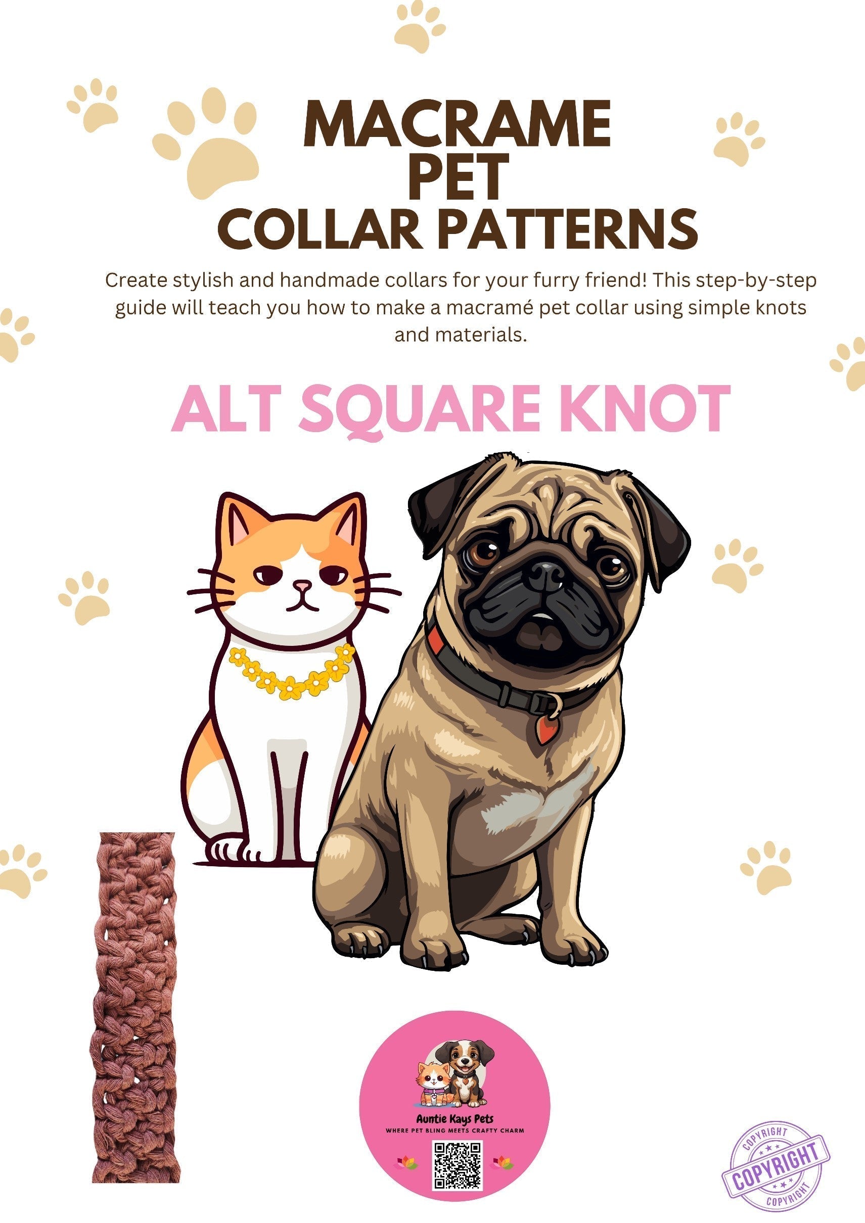Four New Macrame Pet Collar Patterns Have Arrived — Plus a Two Colour Showstopper