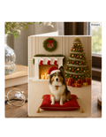 Sheltie Christmas Notecard — Blank Inside Holiday Card for Dog Lovers