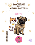 Daisy 1 Colour Digital Download Macrame Pet Collar PDF Pattern - Beginner Friendly - Full colour photos