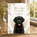 Black Lab Sympathy Notecard — Your Wings Were Ready But Our Hearts Were Not — Pet Loss Card — Dog Memorial Card