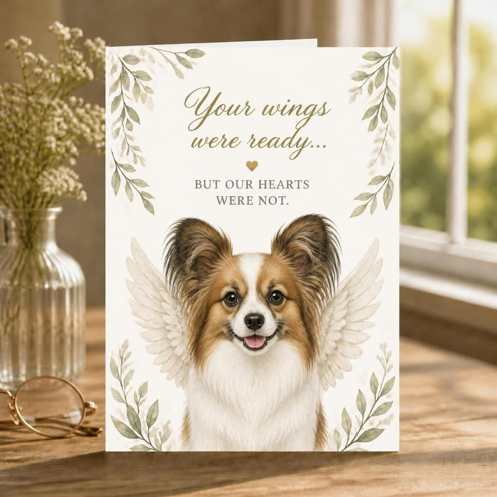 Black Lab Sympathy Notecard — Your Wings Were Ready But Our Hearts Were Not — Pet Loss Card — Dog Memorial Card