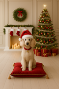 Poodle Christmas Notecard for Dog Lovers — Handmade Holiday Notecard Gift for Dog Mom or Dad