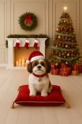 Shih Tzu Christmas Notecard — Holiday Notecard for Dog Lovers — Free Shipping Canada