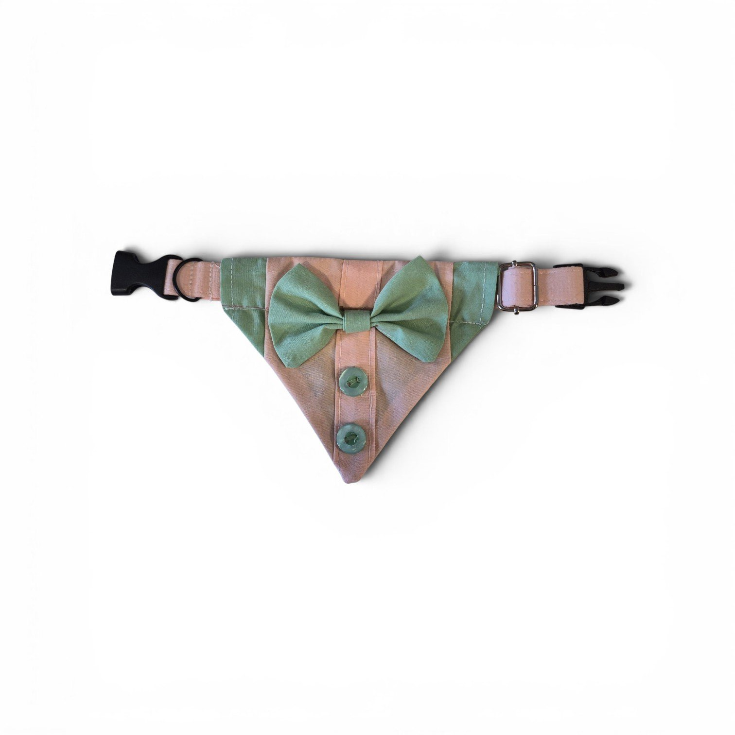 Dapper Dog Wedding Bandana Set — Custom Tuxedo Bandana and Matching Collar for Dogs — Made to Order