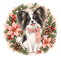 Papillon Christmas Ornament PNG Set – Front & Back POD Sublimation Designs